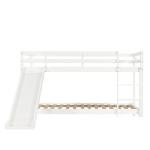 Kids Bunk Bed With Slide And Adjustable Ladder