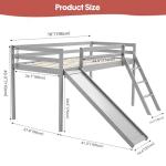 Panana Wooden Bunk Bed With Slide For Kids 1014