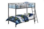 DHP Black Convertible Single Over Single Bunk Bed