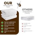 Double Quilted Microfiber Mattress Protector Non Allergenic