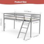 White Solid Pine 3Ft Single Bunk Bed Frame