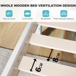 White Wooden Triple Sleeper Bunk Bed Frame