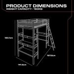 X-Rocker Gaming Bunk Bed with Desk and Shelves