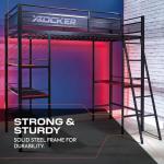 X-Rocker Gaming Bunk Bed with Desk and Shelves