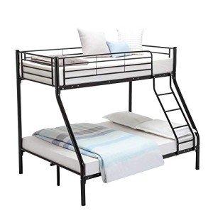 Black Triple Sleeper Metal Bunk Bed Frame