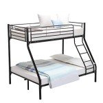 Black Triple Sleeper Metal Bunk Bed Frame