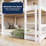 Triple Sturdy Bunk Beds for Kids - White