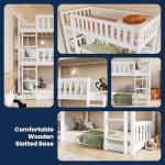 Triple Sturdy Bunk Beds for Kids - White