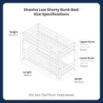 Shorty Kids Bunk Bed - Sturdy & Space-Saving