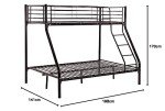Black Triple Sleeper Metal Bunk Bed Frame