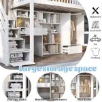 High Sleeper Bed with Desk and Storage Stairs