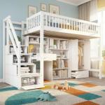 High Sleeper Bed with Desk and Storage Stairs