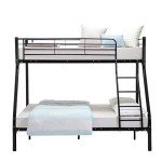 Black Triple Sleeper Metal Bunk Bed Frame