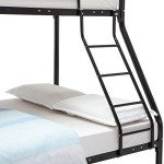 Black Triple Sleeper Metal Bunk Bed Frame