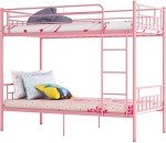Pink Metal 3FT Single Bunk Bed Frame