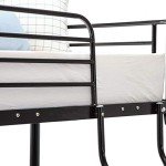 Black Triple Sleeper Metal Bunk Bed Frame