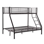 Black Triple Sleeper Metal Bunk Bed Frame