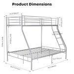 Panana Triple Bunk Bed Frame in Multiple Colors
