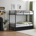 Twin Loft Bunk Bed Frame With Storage Drawers