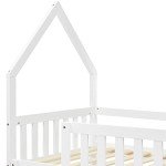 Twin Bunk Bed with Ladder and Solid Wood Frame