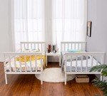 Panana White Wooden Bunk Bed Frame for Kids