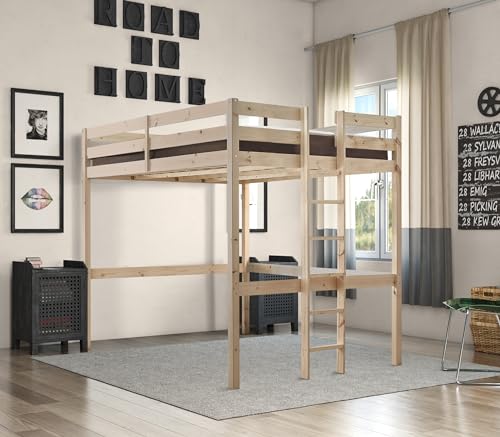 Wooden Double Loft Bunk Bed for Adults