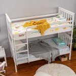 Panana White Wooden Bunk Bed Frame for Kids