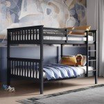 Sturdy Grey Wooden Double Bunk Beds for Kids