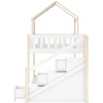 Treehouse Bunk Bed for Kids with Ladder & Drawers