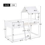 Space-Saving Wooden Loft Bunk Bed for Kids