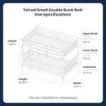Sturdy Grey Wooden Double Bunk Beds for Kids