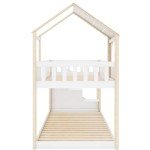 Treehouse Bunk Bed for Kids with Ladder & Drawers