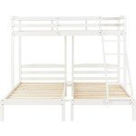 Triple Sleeper Wooden Bunk Bed in White