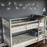 Milan Solid Pine Twin Bunk Bed with Ladder