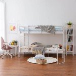 Panana White Wooden Bunk Bed, 3ft Single