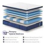 12-Inch Hybrid Double Mattress for Comfort & Breathability