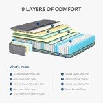 Vesgantti 10 Inch Hybrid Double Mattress, Grey