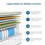 Inofia 10-Inch King Hybrid Memory Foam Mattress