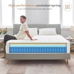 Hiepunos 10.2" Double Hybrid Mattress - Ergonomic Comfort