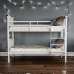 Milan Solid Pine Twin Bunk Bed with Ladder