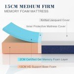 Molblly Memory Foam Mattress for Single Bunk Beds