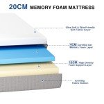 Memory Foam King Mattress with Removable Cover