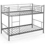 Metal Twin Over Twin Bunk Bed with Ladder