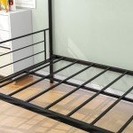 JELUTE Heavy Duty Metal Bunk Bed Frame, Black