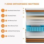 Double Gel Memory Foam Mattress for Bunk Beds