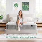 TeQsli 10-Inch Gel Memory Foam Hybrid Mattress