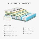 Vesgantti 10” Hybrid Memory Foam Mattress - White