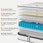 TeQsli 4FT6 Gel Memory Foam Double Mattress