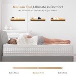10.2-Inch King Size Hybrid Mattress with Pocket Springs