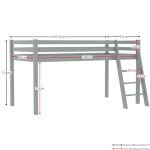 Sydney High Sleeper Bunk Bed in Grey